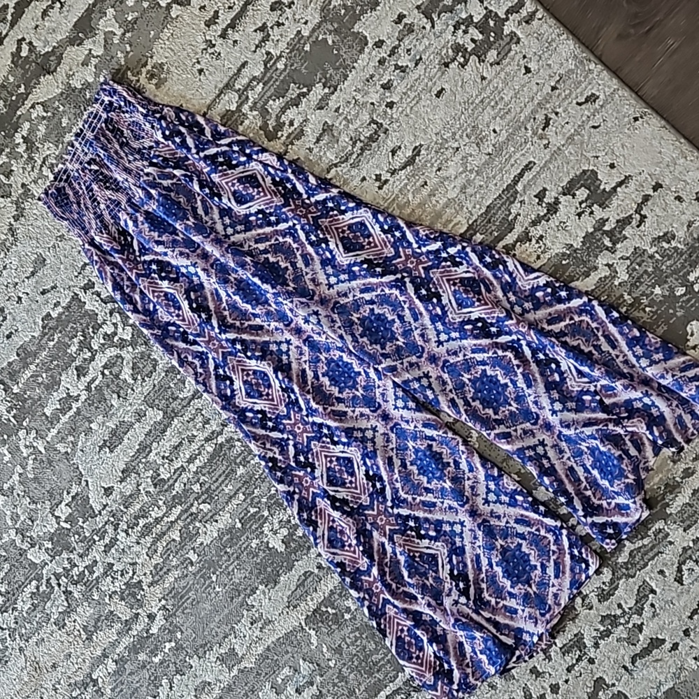 Show Me Your Mumu semi sheer geometric print beach pants